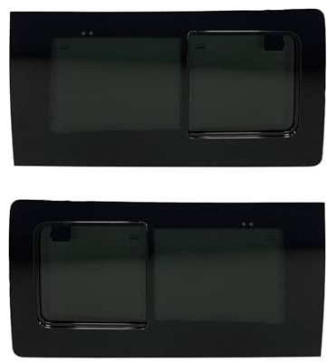 OMAC Schiebefenster für VW T5 2003-2015 Vorne Links Rechts für Schiebetür | Autoglas, Dunkel Getöntes Glas, Nur für fensterlose Kastenwagen, L1 L2