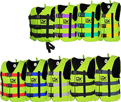 Mesle Schwimmweste Erwachsene Rental H600, Robuste Schwimmhilfe für Kommerziellen Verleih, Herren & Damen, 50N Auftriebsweste Sup, Kajak, Prallschutzweste Wakeboard, Wasserski, Jetski
