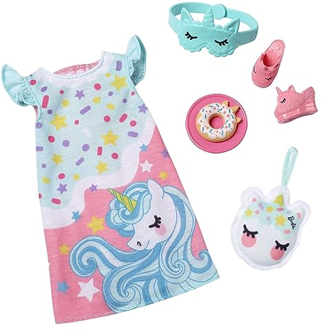 Barbie Kleidung, Vorschulspielzeug, Mein erstes Modepaket, Pyjamas und Hausschuhe, einfaches Verkleiden, Schlafenszeit-Zubehör