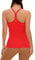 CRZ YOGA Damen Sport Tank Top Racerback Ärmelloses Shirt Sommer Leichte Yoga Tops Elastische Fitness Oberteile Dunkelrot 38