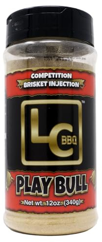 LC BBQ Play Bull Competition Brisket Injection – 12.5oz | Professional Beef Flavor Enhancer & Moisture Lock | Award-Winning Umami Rich Formula for Brisket, Steaks, & Roasts | Pitmaster Secret Weapon