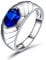 Lieson 18K Goldring Herren, Verlobungsring Herren Geometrisch Solitär 1.04ct Oval Tansanit Hochzeit Ring Weißgold Gr.66 (21.0)