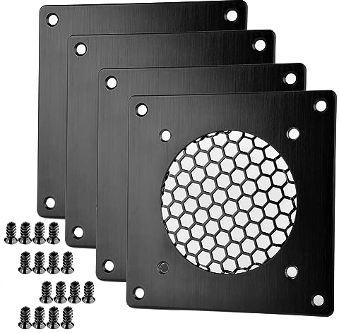 Euroharry Lüftungsgitter 80mm Lüfterabdeckun ?für PC, Computer, AV, elektronische Schränke (4PK)