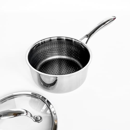 Cooksy Hybrid-Edelstahl-Kochtopf mit Deckel, 1,5 l