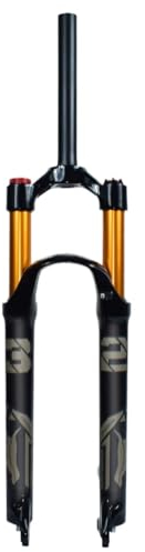 Fourche Vtt Fourche pneumatique de vélo, fourche vtt, Absorption des chocs, magnésium, 26 27.5 29 pouces, mat, débattement de 120mm, droite, conique Fourches Pour VéLo ( Color : 26 Straight HL-B )