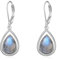 VONALA Labradorit-Ohrringe aus 925er-Sterlingsilber - Tropfenförmige, Baumelnde Ohrringe - Schmuck-Geschenk für Frauen und Mädchen