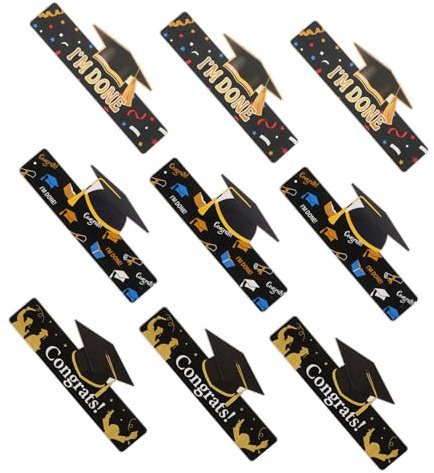 Alipis 9 Stück Abschluss Phd Papierkappen Abschlusskappen Handwerk Abschlussfeier Partykappe Partygeschenke Absolventen Papier Abschlusskappe Handwerk Abschlusshüte