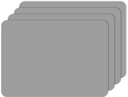 Nivofu,Premium Silikon Tischsets 4er Set,Abwaschbar Platzsets für Tisch,Wasserdicht rutschfeste Hitzebeständig Platzdeckchen, Tischuntersetzer für Küche Restaurant und Hotel(30 * 40cm/Grau)