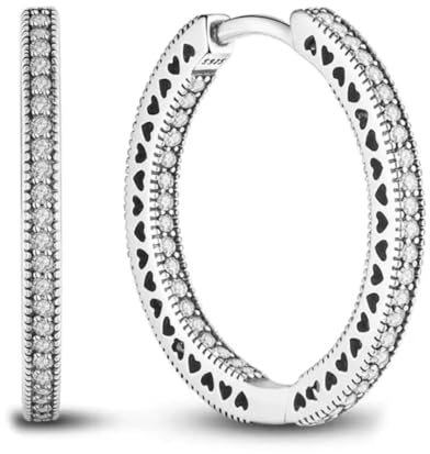 Ohrringe für Damen, 925 Sterling Silber Schmuck mit Herz Liebe Kristallen, Weihnachten Geburtstag Geschenke für Frau Freundin (Voller Liebe)