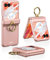 COQUE Custodia Moto Razr 50 con Anello,Custodia Protettiva con Cerniera Magnetica con Staffa per Anello Armatura,Cover Cellulare Pieghevole per Motorola Razr 50 5G-Rosa