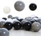 PlayMaty 100-teilige Bunte Pit-Bälle aus phthalatfreiem, BPA-freiem Kunststoff. Crush-Proof-Stressbälle für Kinder-Spielhaus, Poolballgrube, Zubehör. Durchmesser 2,16 Zoll (Schwarz-Weiß-Grau)