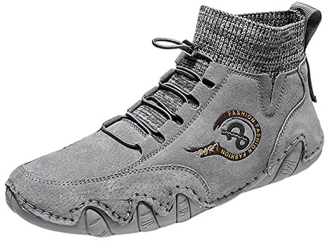 Herren-Freizeitschuhe, koreanische Version, High-Top-Schuhe, runde Zehen, atmungsaktiv, für den täglichen Gebrauch, Schuhe Laufsocken Herren Sneaker