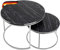 DELUKE® 2er Set Couchtisch MARMOR - Beistelltisch rund | Satztisch Marmoroptik Sofatisch rund Laptoptisch Kaffeetisch Tisch für Couch Abstelltisch klein, Schwarz/Silber