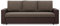 Mebligo - Sofa Dreisitzer Wohnzimmer mit Schlaffunktion, Bettkasten und Kunsteleder 220x92x92 (BxHxT) Braun Luna, Schlafsofa Platzsparend, Schlafcouch, Sofabett, Sofa Bed, Bettsofa