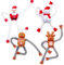 JZK 4X Weihnachtsthema Schlauchspielzeuge Dehnbare Pop-Tube-Spielzeuge Geschenk für kleine Kinder Alter 2-6 Jahren, Schneemann Weihnachtsmann Lebkuchenmann Elch mit flexiblen Langen Gliedmaßen