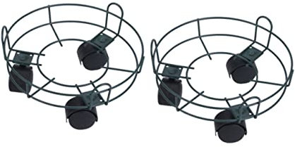 YARNOW Plato De Metal para Macetas Grande con Ruedas Fácil De Mover Duradero Talla