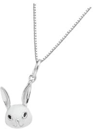 GAROZATION Fashion Women Rabbit Necklace Fine Crafted Silver Choker for Valentine Day Birthday