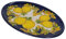 KEYHOMESTORE | Vassoio Ovale in Ceramica Elegante con decorazione limoni, Made in Italy (36x25cm)