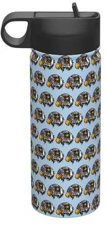 YBGHDAA US Army Cool American Flag Eagle Printing Bouteille isotherme en métal à double paroi pour boissons froides 532 ml