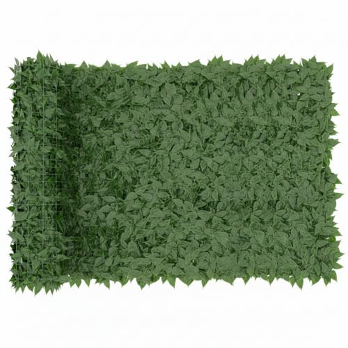 Bricozone Siepe Artificiale Edera Verde In Fibra Di Poliestere E Pvc Resistente Ai Raggi Uv Frangivista Decorativa Da Esterno E Interno Per Balcone Terrazzo Recinzione Giardino (1 x 3 metri)