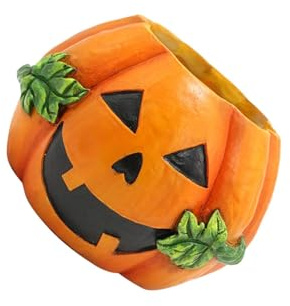 CLSSLVVBN Jarrón de Flores de Calabaza, Regalo Halloween, Escultura, para el hogar y la Oficina, Maceta, decoración Halloween para el hogar y la Oficina.
