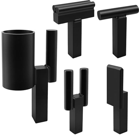 1 inch Blacksmith Anvil Hardy Hole Tools Set (5PCS) Blacksmithing Forge Forging Tool with Hot Cut, Creasing Stake, Turning Bending, Bottom Fuller, Scrolling Kit – for Metalwork & Knife Making
