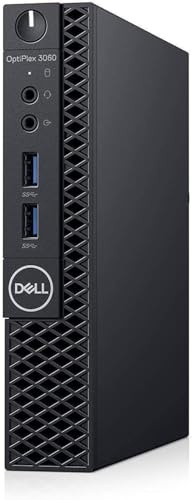 Dell Optiplex 3060 Mini Ordenador, Intel Pentium G5500, 8 GB de RAM, SSD de 256 GB, Teclado QWERTY Estadounidense, WiFi, Bluetooth, Windows 11 Pro (reacondicionado)