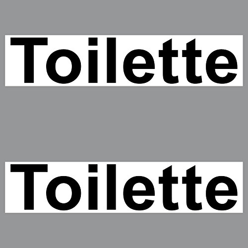 GreenIT 2 Sticker Toilette PVC Aufkleber 20cm Hinweis Schild für WC 00 Bad Tür in Geschäft Werkstatt Praxis Bar