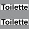GreenIT 2 Sticker Toilette PVC Aufkleber 20cm Hinweis Schild für WC 00 Bad Tür in Geschäft Werkstatt Praxis Bar