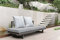 Stern Holly Lounge/Liege, anthrazit, Aluminium/Textil, 216 x 80 x 43 cm, inkl. Polster grau meliert