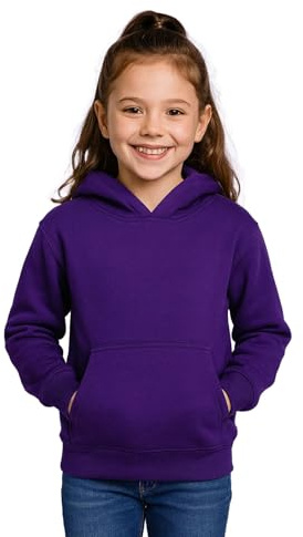 A2Z 4 Kids Girls Boys Plain Sweatshirt Tie Dye Pullover Shirt Fleece Hooded Jumper PE School Warm Coats Long Sleeve Top New Casual Fashion for Childrens Unisex Age 2-13 Years