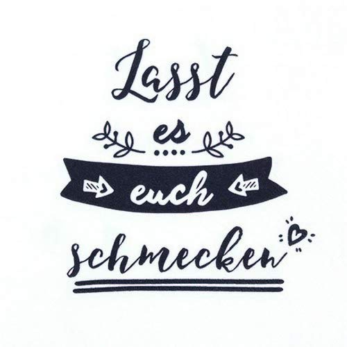 20 Servietten Lasst es euch schmecken/Essen/Geburtstag/Feier/Fest 33x33cm