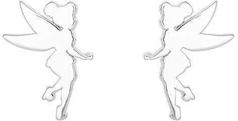 Disney boucles d'oreilles à tige en forme de la fée Clochette en argent sterling
