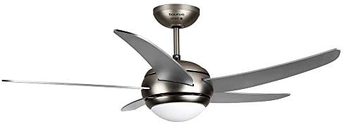 Taurus Fresko 5B - Ventilador de techo con luz y mando a distancia. Función verano/invierno. 120 cm de diámetro y 5 aspas. Cobertura hasta 20m2. 3 velocidades. Temporizador 8 horas. Motor cobre. 60W.