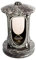 Afterglow Stilvolle Grablaterne Elégant Granit Orion hell Höhe 23 cm/Ø 15 cm Grableuchte Grablicht Grablampe Granitlampe Granitlaterne Bronze mit Sockel Grabschmuck