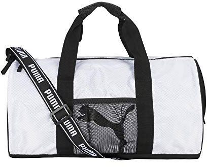 PUMA Damen Jolt Duffel Bag Trainingstasche, Weiß/Schwarz, Einheitsgröße