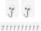 Pubiao (12 Pack) Adhesive Hooks Transparent Plastic Strong Stick Wall Hooks for Kitchen Bathroom Clothes Office Ceiling Hanger