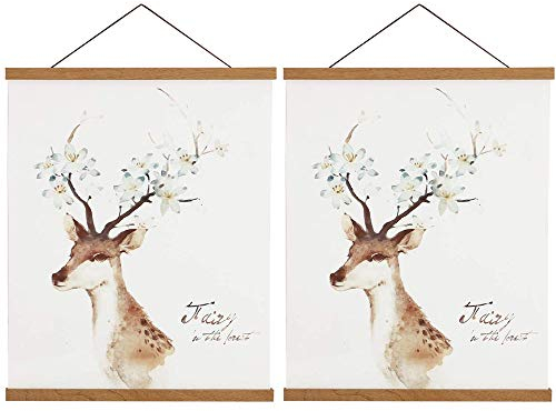 Sanauto A1 - Listón magnético de madera para pósteres, 61 x 90, 61 x 91,5, 61 x 40 (61 cm, teca, 2 paquetes)