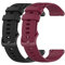 Huwokxix 22mm Watch Strap Compatible with Fossil Gen 5 Carlyle/Julianna/Garrett/Sport, Silicone Replacement Band (Red+Black)