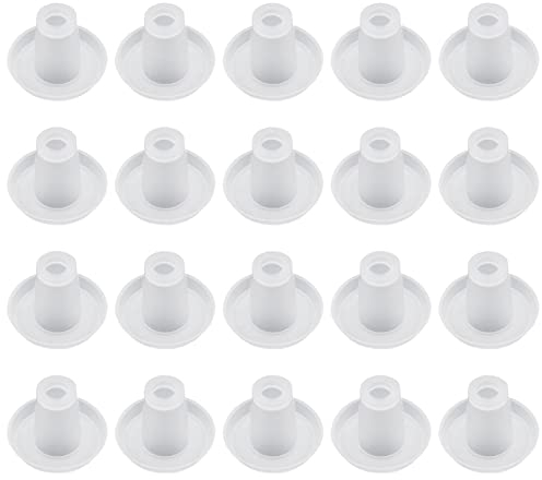 ECSiNG 20PCS Jalousie Unterschienen Knopfstopfen horizontale Jalousien Unterschienen Kordelknopfstopfen Außendurchmesser 6 mm, Innendurchmesser 3 mm