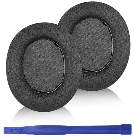 Adhiper Arctis 1/3/5/7/9 Replacement Ear Pads Cushions, Mesh Fabric Earpads for SteelSeries Arctis 1/3/5/7/7+/7P/7P+/7X/7X+/9/9X/Pro/Prime, Ear Pads with High-Density Memory Foam (Black)