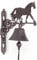 Moritz Deko Glocke Pferd mit Fohlen 63 x 14 x 27 cm I Wandglocke I Glocke Haustür I zum Aufhängen I Türglocke Gusseisen I Gartenglocke I Retro I Antik I Shabby