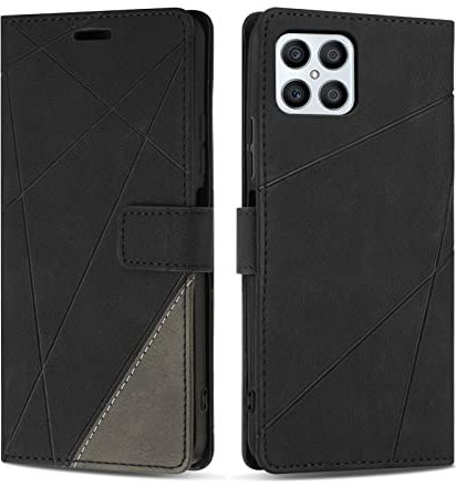 SONWO Cover per Honor X8 4G Custodia, Flip Caso in PU Pelle Case Cover Premium Portafoglio Custodia per Honor X8 4G, Supporto Stand, Slot per Schede, Nero