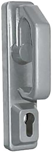 Poignée rotative renforcée type PR2E à cylindre pour serrure antipanique Fluid gris aluminium