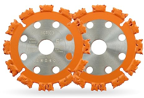 Holztrennscheibe 5/125 mm - BGTEC Hartmetallsägeblatt für Baumwurzel, Stamm, Holz, Hartgummi, Kunststoff, 2 Stück