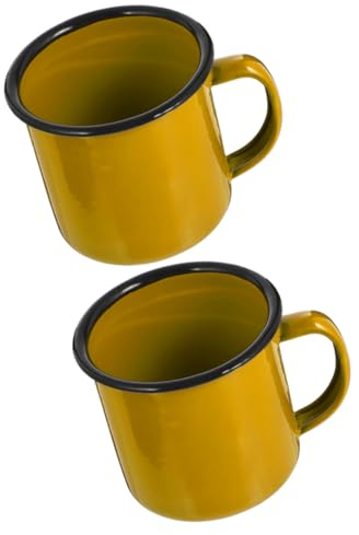 MAGICLULU 2 Pz Tazza Da Bere Retrò Tazza Di Latte Bottiglia Dacqua Tazze Di Latta Smaltata Tazze Caffè Smaltate Tazza Tè Retrò Tazzine Espresso Smalto Boccale Di Birra Vintage ▾ Viaggiare