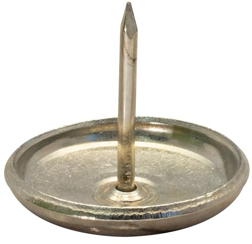 Wagner Nagelgleiter/Möbelgleiter 4tlg. - Ø 30 x 4/24 mm, Stahlgleiter, messingfarben, zum Nageln, für robuste Böden - Made in Germany - 15112999