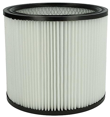 vhbw 1x Faltenfilter kompatibel mit ShopVac Ultra Pump Vac 45 Staubsauger - Patronenfilter, Schwarz Weiß