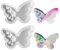 12X9cm Silikonform Schmetterling, 2er Set - Silikonformen Gießformen, Gipsformen zum Gießen - Hochwertige Silikonformen für kreative Projekte