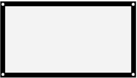 Ejoyous Leinwand Beamer Outdoor, 16:9 HD Tragbare Beamer Leinwand Rollo Projektion Bildschirm, Anti-Falten, Polyester, Glänzend, Schwarz-Weiß, Front- und Rückprojektion, Wandmontage